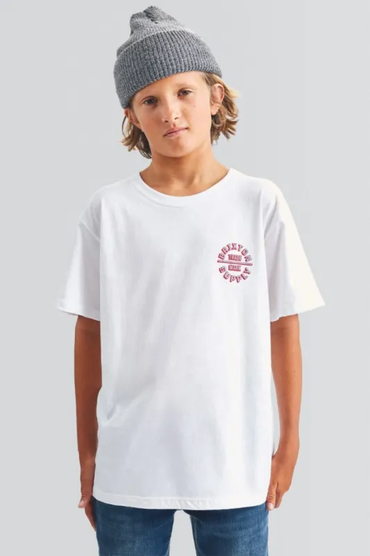 Boys Oath II S/S Standard Tee - White sold by Brixton