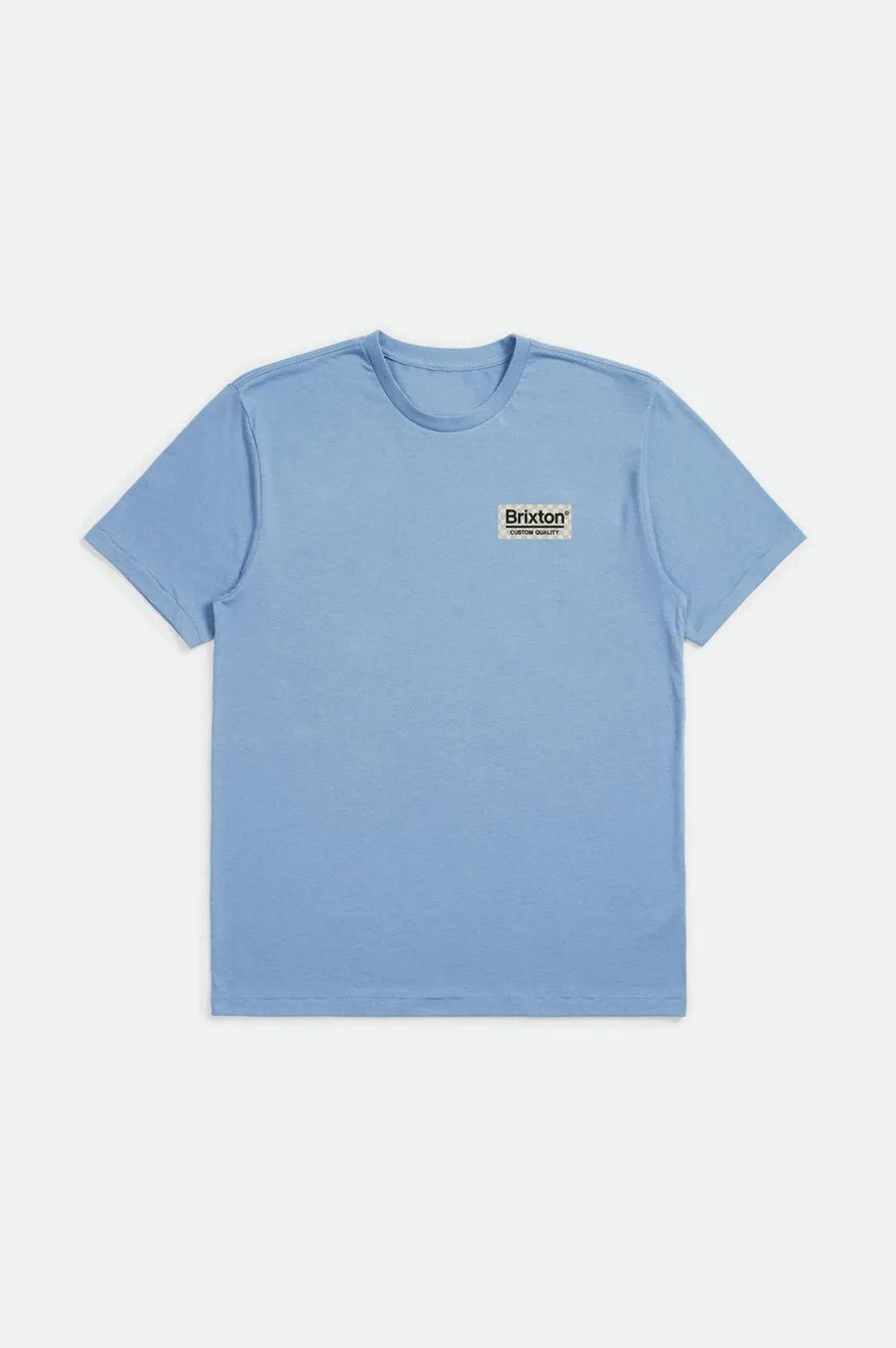 Palmer S/S Premium Tee - Slate Blue sold by Brixton