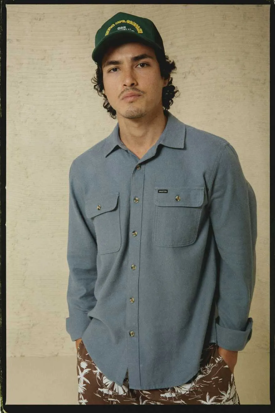 Bowery Lightweight Ultra Soft L/S Flannel - Flint Stone Blue sold by Brixton product image thumbnail 4