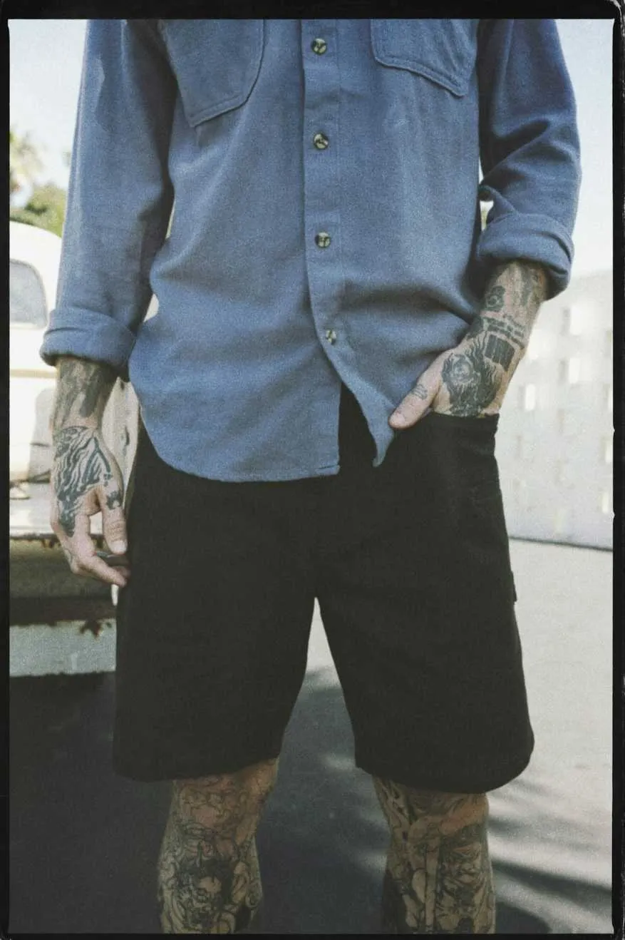 Bowery Lightweight Ultra Soft L/S Flannel - Flint Stone Blue sold by Brixton product image thumbnail 2