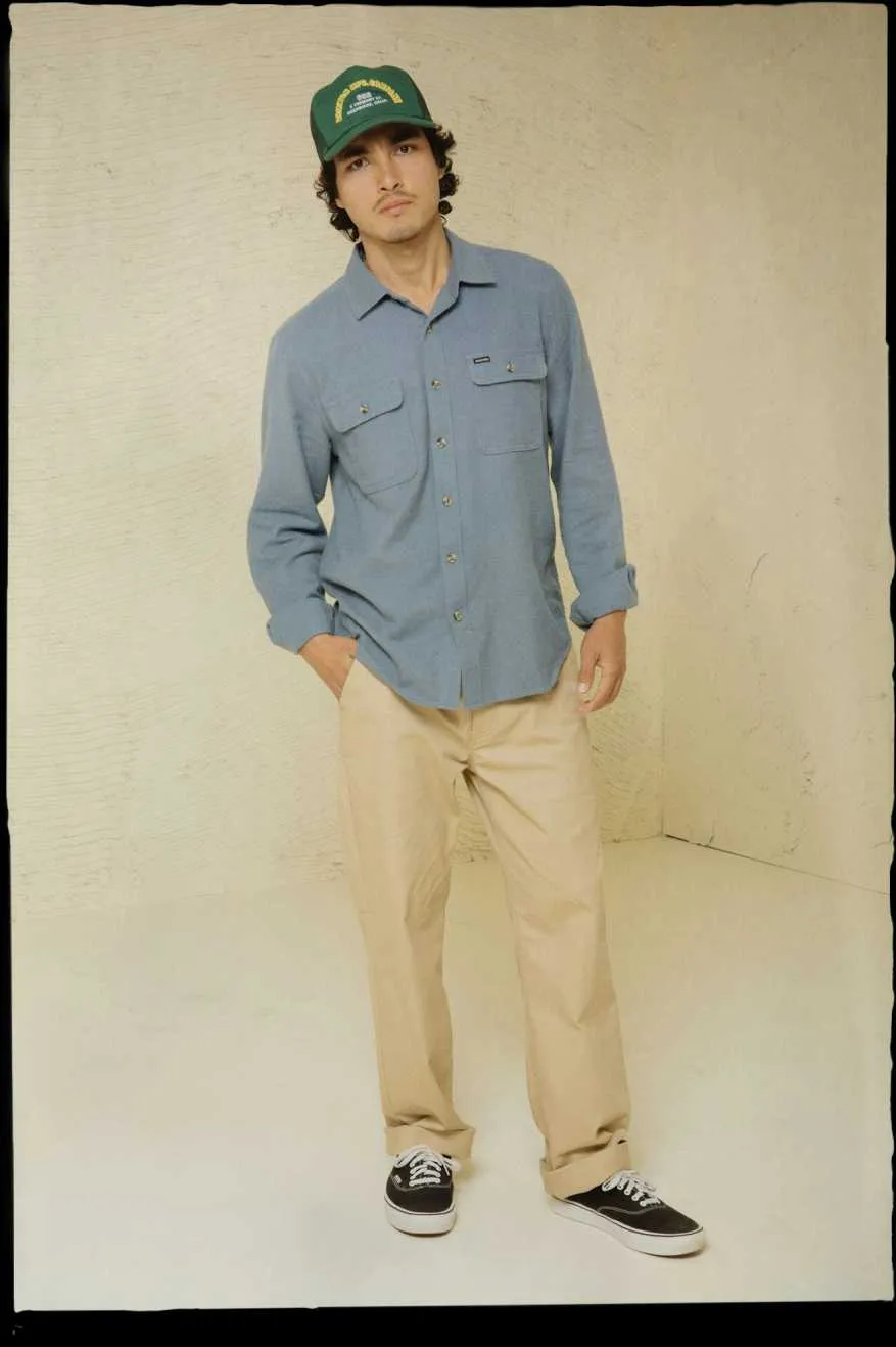 Bowery Lightweight Ultra Soft L/S Flannel - Flint Stone Blue sold by Brixton product image thumbnail 5