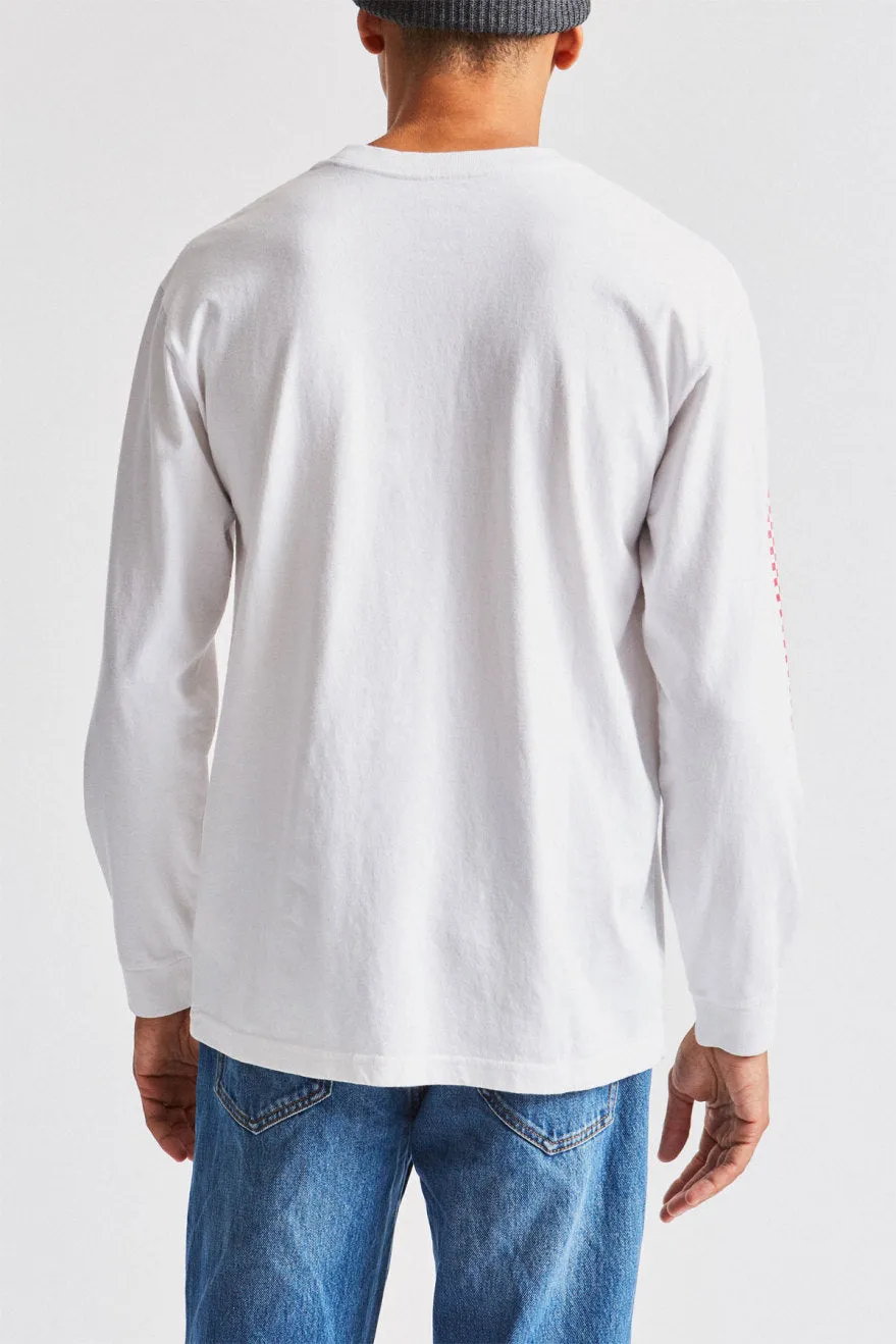 Brickyard L/S Standard Tee - El Camino White sold by Brixton product image thumbnail 3