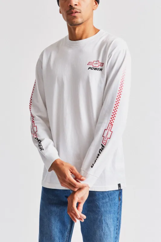 Brickyard L/S Standard Tee - El Camino White sold by Brixton