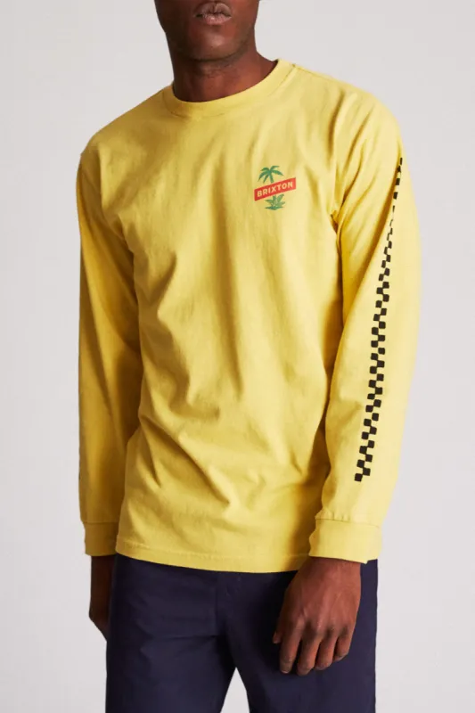 Tosh L/S Standard Tee - Washed Yellow sold by Brixton