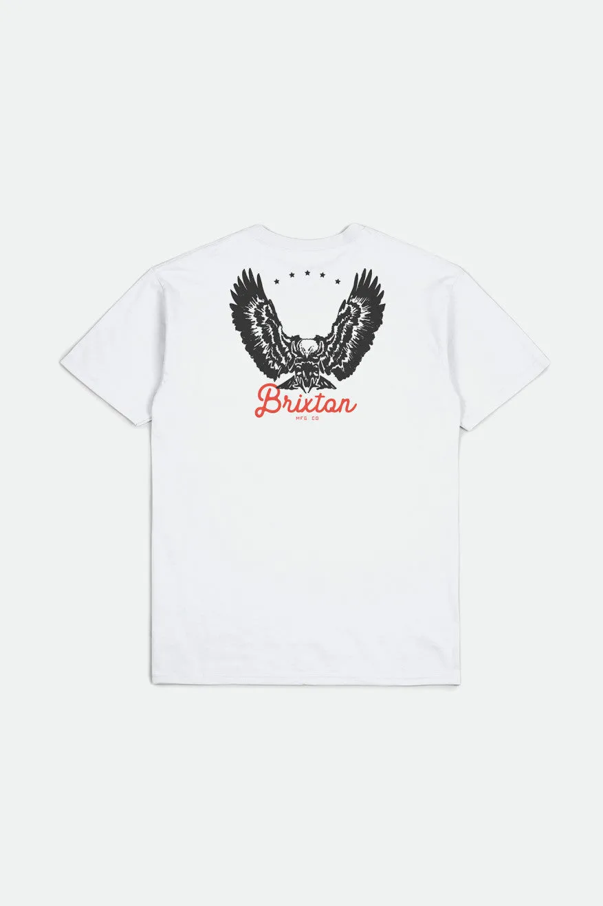Talon S/S Standard Tee - White/Black sold by Brixton product image thumbnail 2
