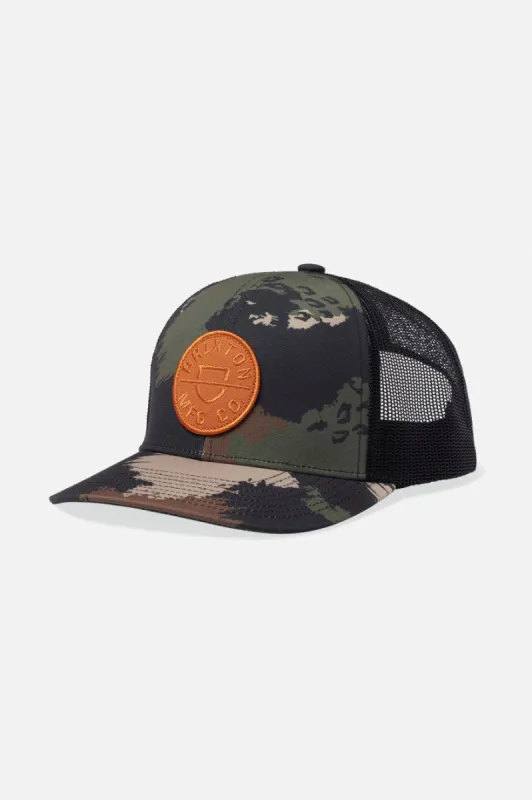 Crest NetPlus MP Trucker Hat - Camo/Black sold by Brixton