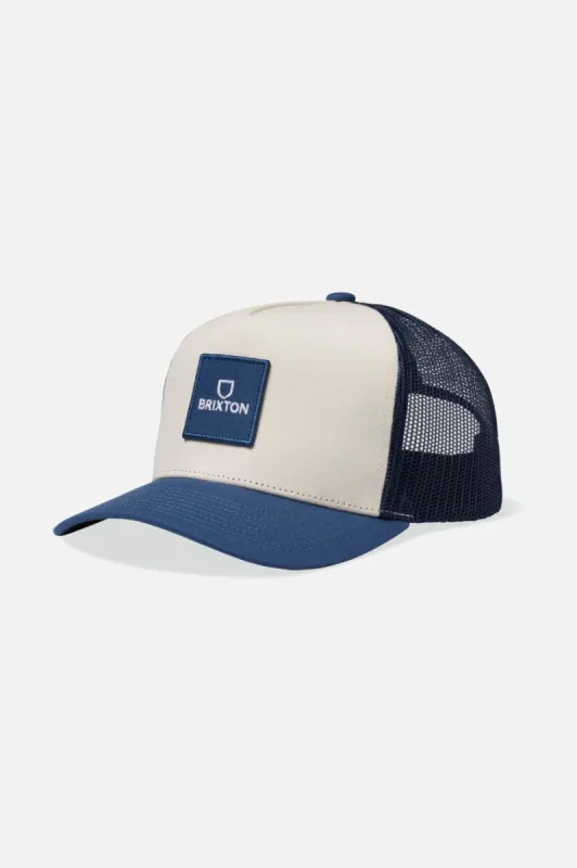 Alpha Block NetPlus MP Trucker Hat - Joe Blue/White sold by Brixton