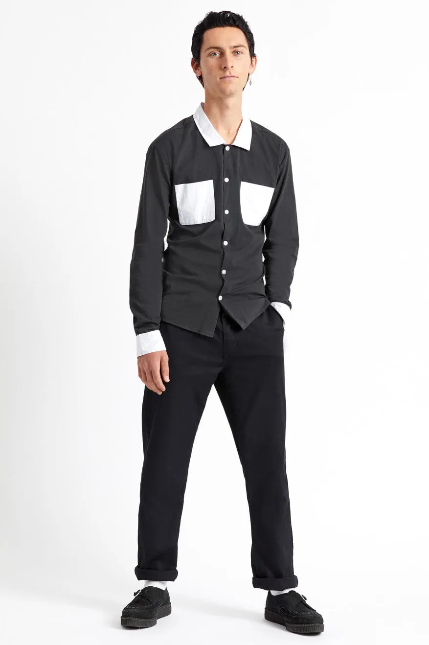 Strummer L/S Woven - Black/White sold by Brixton product image thumbnail 2