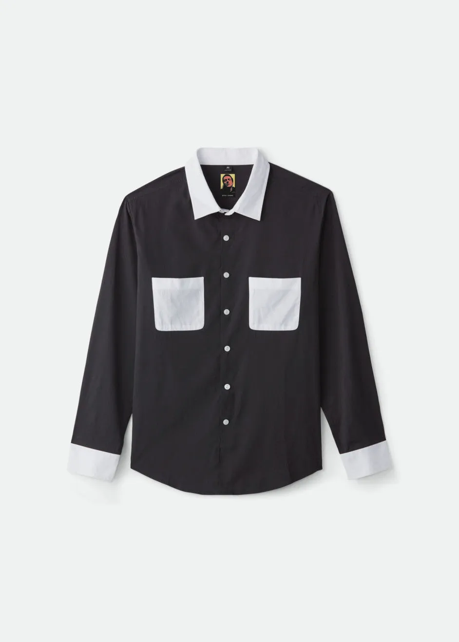 Strummer L/S Woven - Black/White sold by Brixton product image thumbnail 5
