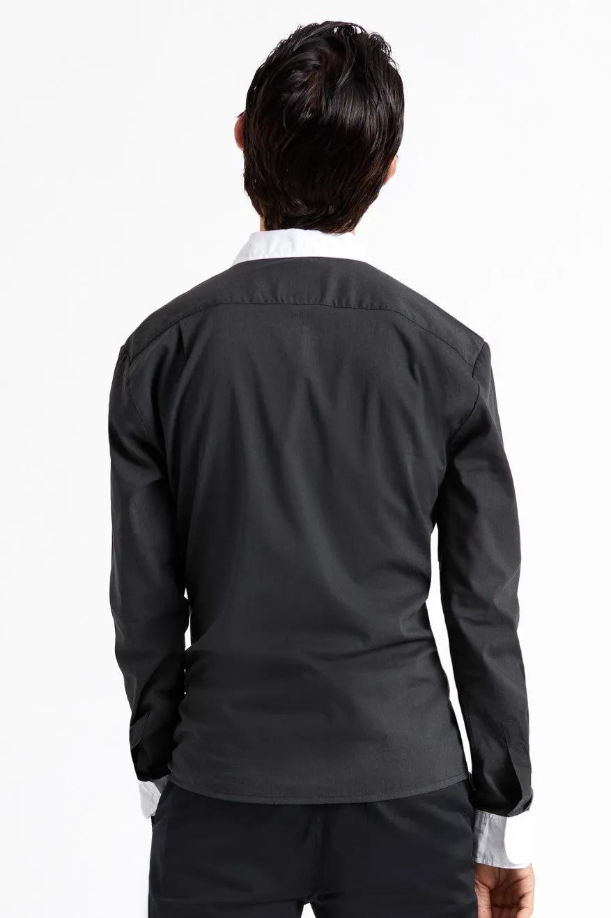 Strummer L/S Woven - Black/White sold by Brixton product image thumbnail 4