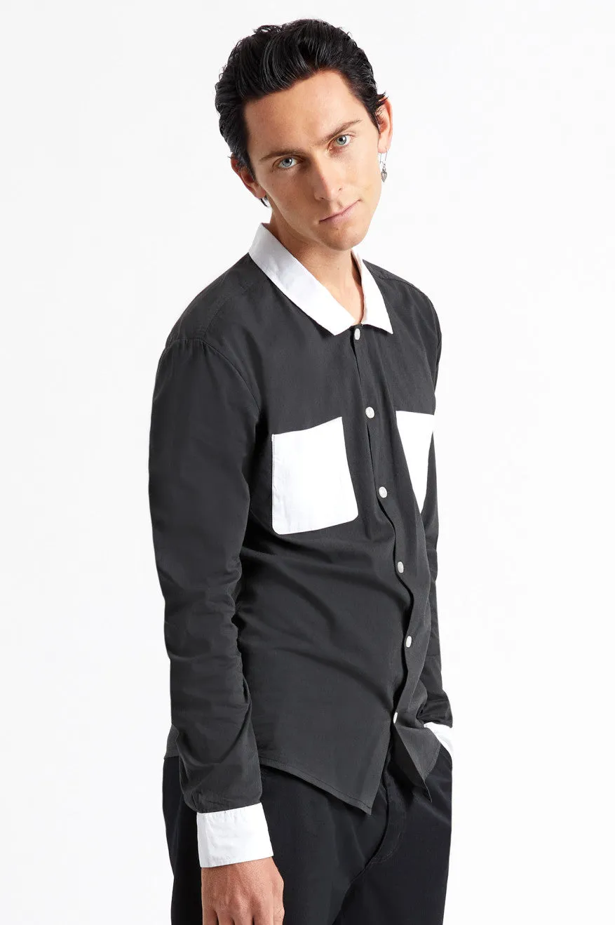 Strummer L/S Woven - Black/White sold by Brixton product image thumbnail 3