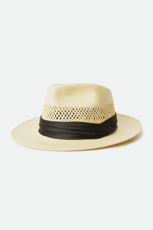Goodman Straw Fedora - Tan sold by Brixton