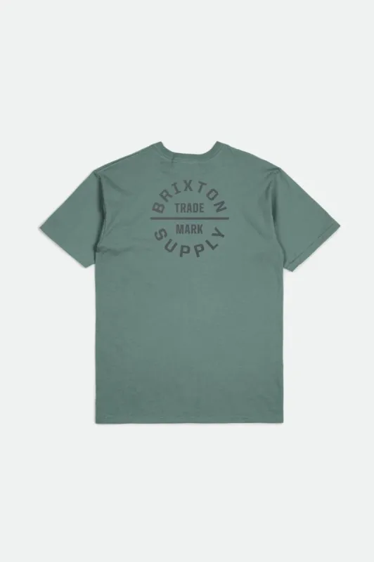 Oath V S/S Standard Tee - Chinois Green/Charcoal sold by Brixton