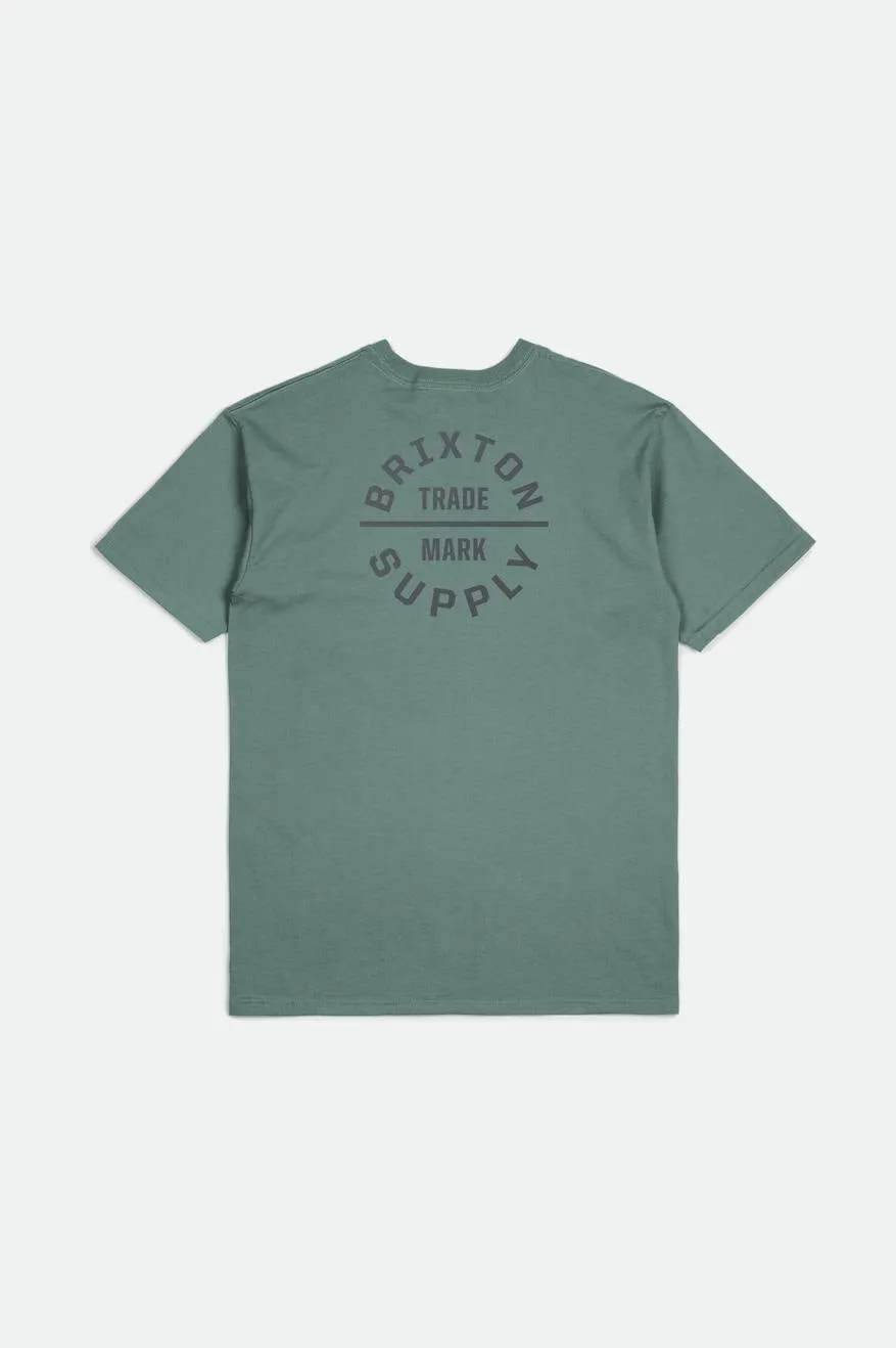 Oath V S/S Standard Tee - Chinois Green/Charcoal sold by Brixton
