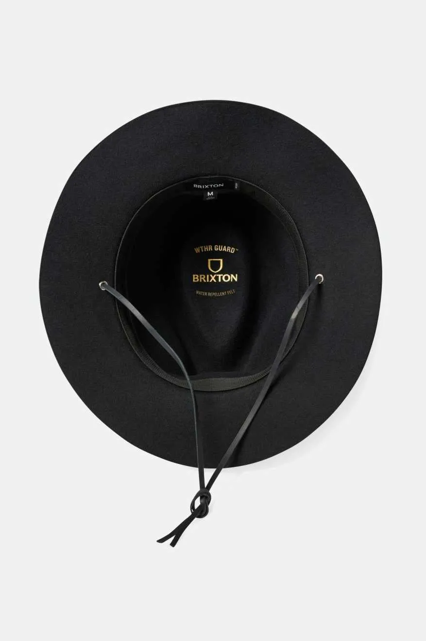 Wesley Weather Guard Packable Fedora - Black sold by Brixton product image thumbnail 4