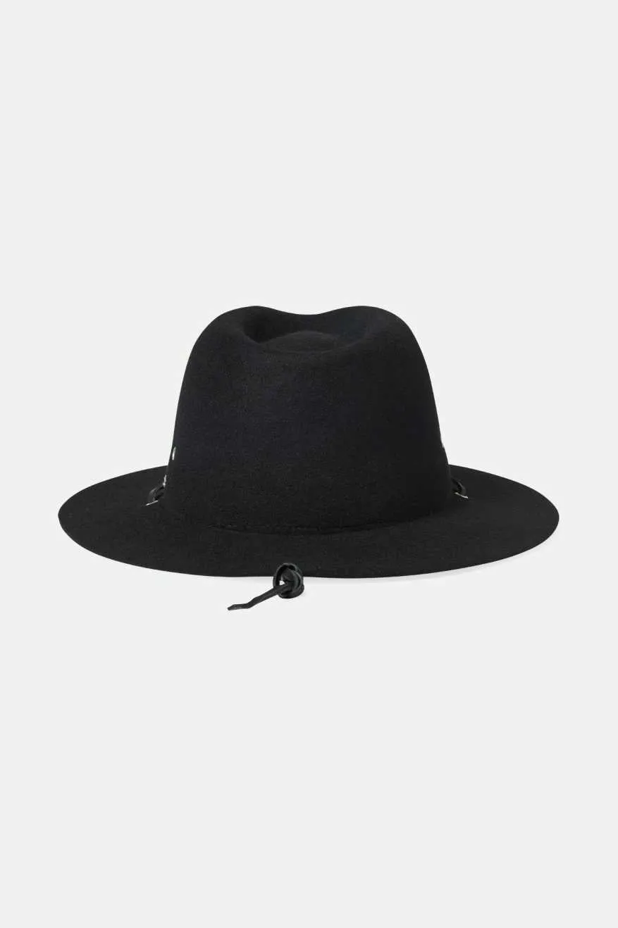 Wesley Weather Guard Packable Fedora - Black sold by Brixton product image thumbnail 2