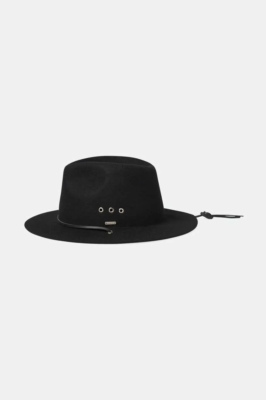 Wesley Weather Guard Packable Fedora - Black sold by Brixton product image thumbnail 3