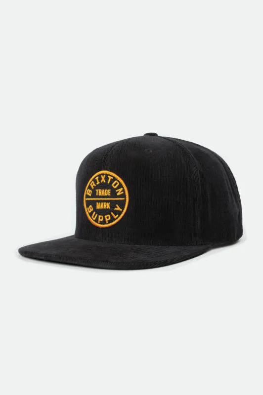 Oath III Snapback - Black/Black sold by Brixton