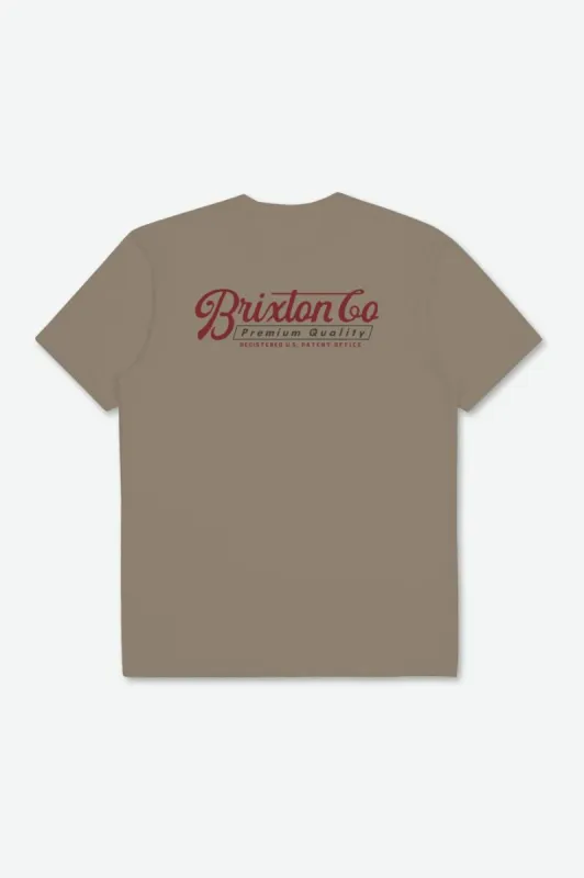 Belford S/S Tailored Tee - Oatmeal sold by Brixton