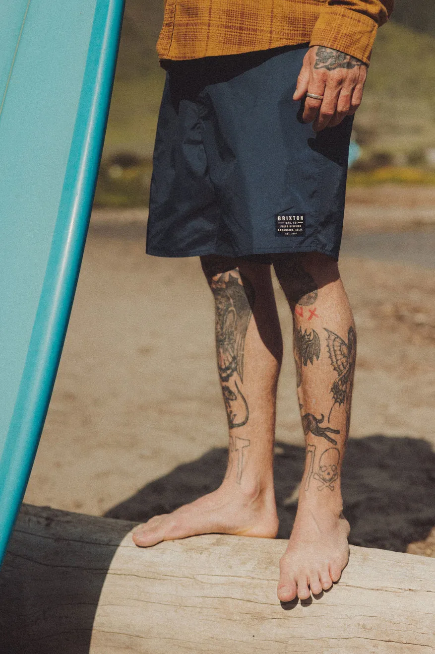 Vintage Nylon Trunk - Washed Navy sold by Brixton