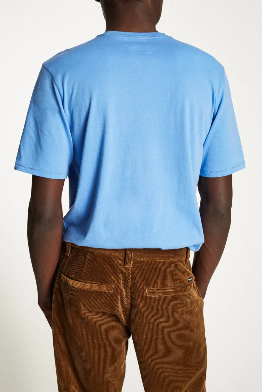 Basic S/S Pocket Tee - Washed Royal sold by Brixton product image thumbnail 3