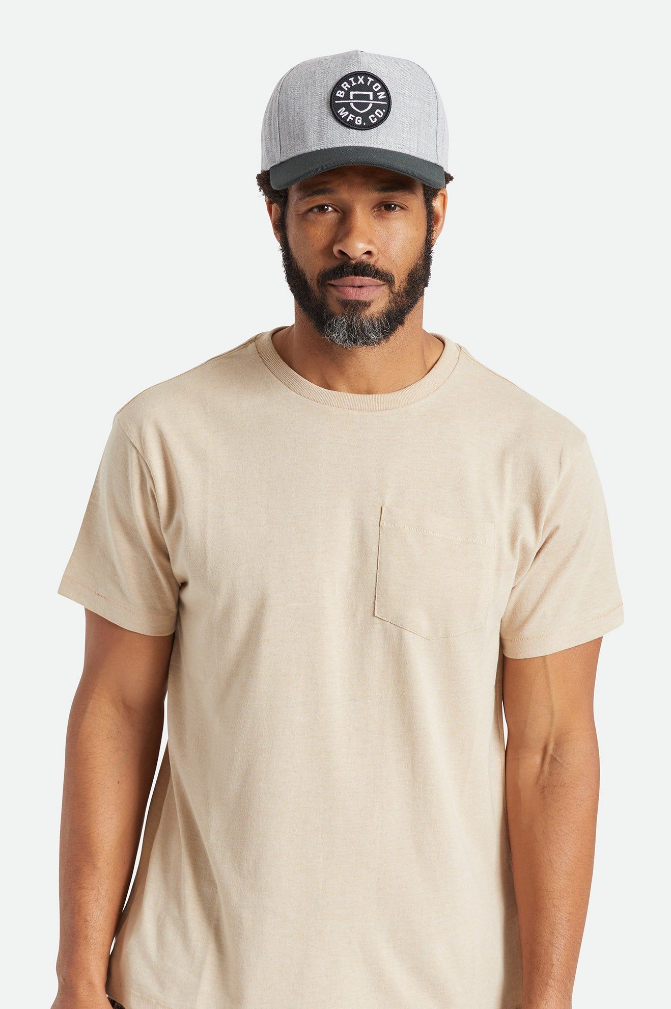 Crest C Netplus MP Snapback - Heather Grey/Black sold by Brixton product image thumbnail 2