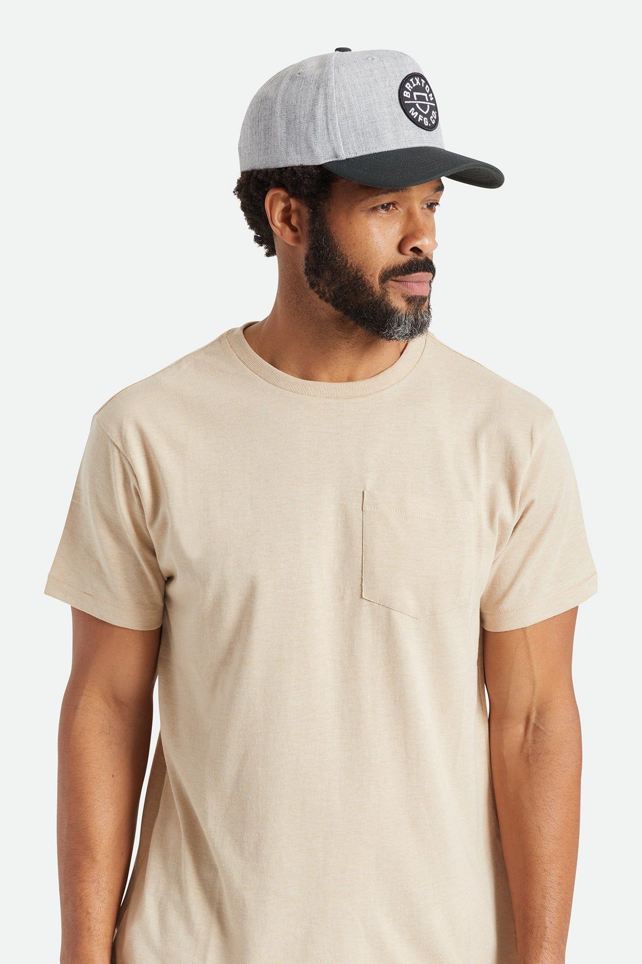 Crest C Netplus MP Snapback - Heather Grey/Black sold by Brixton product image thumbnail 5