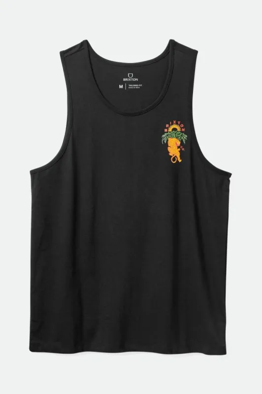 Palm Jaguar Tank Top - Black sold by Brixton
