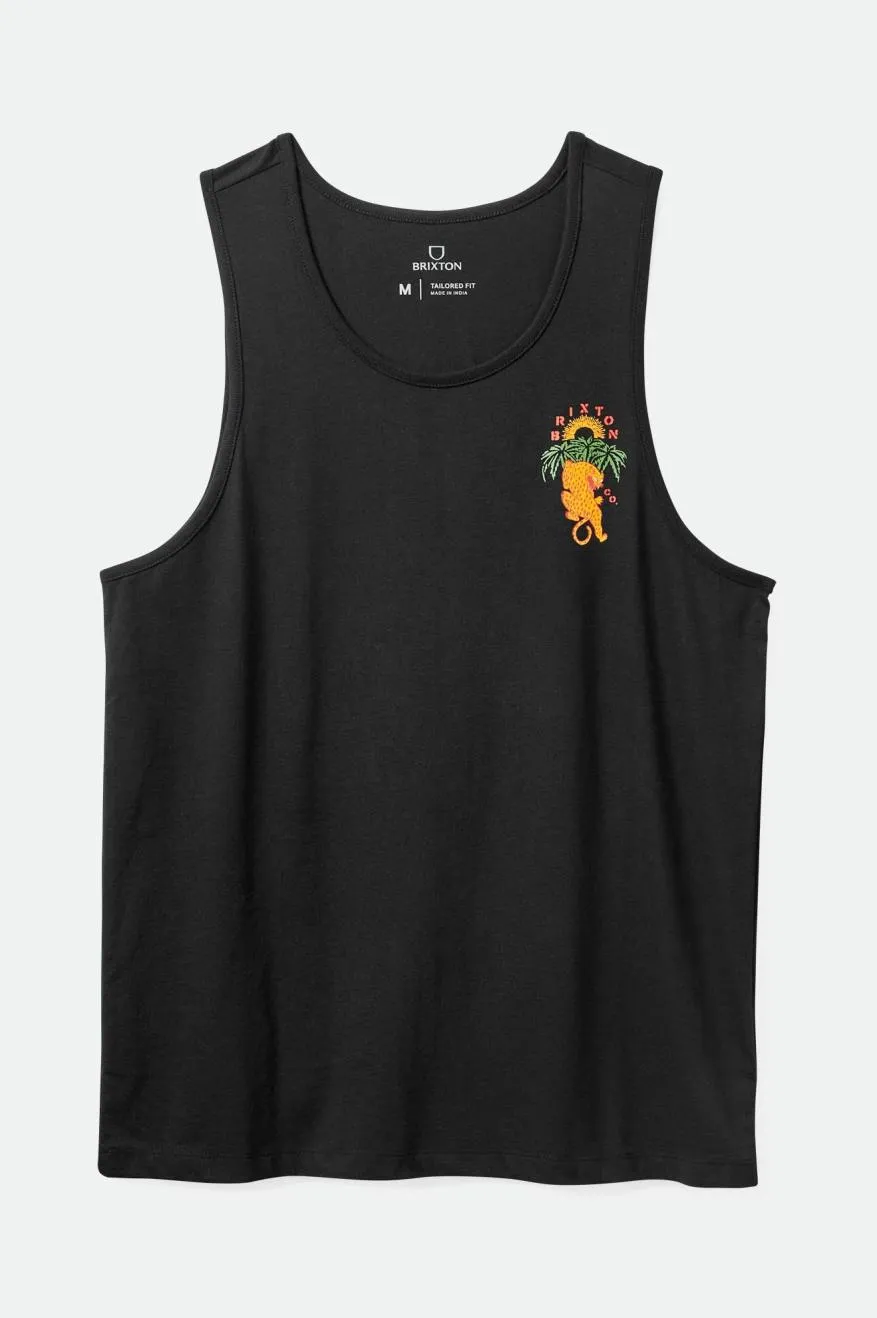 Palm Jaguar Tank Top - Black sold by Brixton