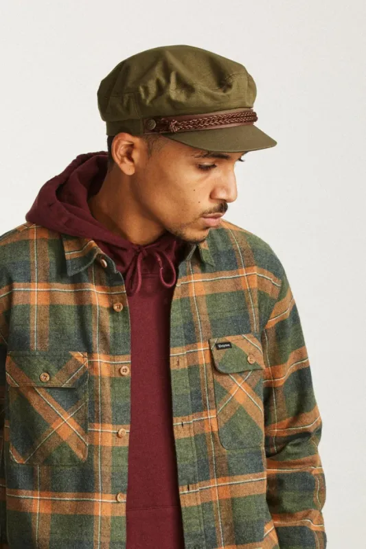 Fiddler Cap - Light Olive/Olive sold by Brixton