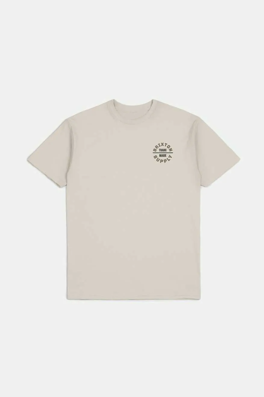 Oath V S/S Standard T-Shirt - Cream/Tobacco Brown/Navy sold by Brixton