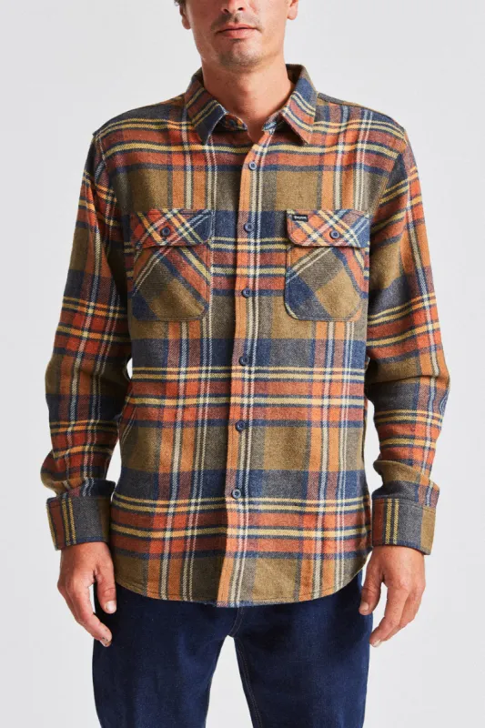 Bowery L/S Flannel - Sage sold by Brixton