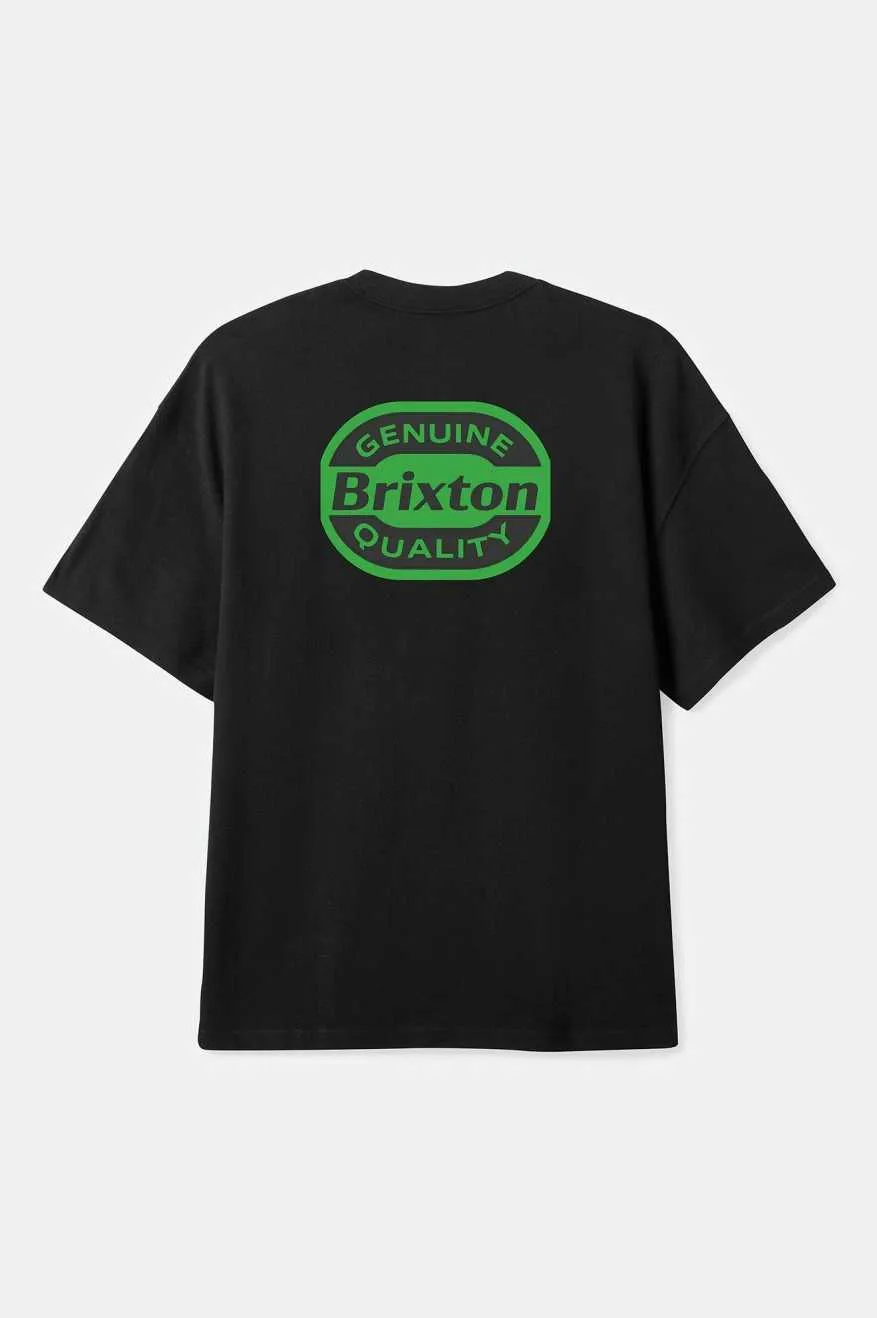 Neon Keaton S/S Standard T-Shirt - Black sold by Brixton product image thumbnail 2