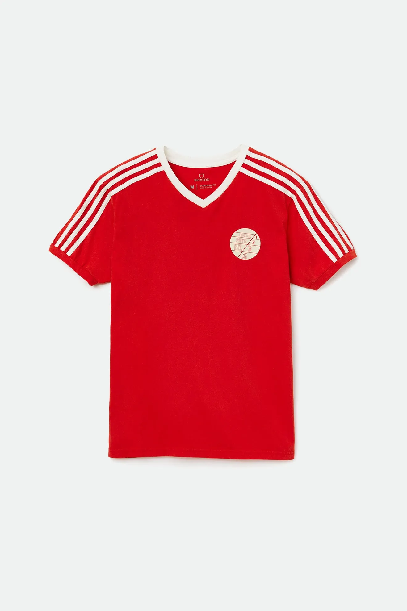 Phys. Ed. Track S/S Standard Tee - Racing Red sold by Brixton