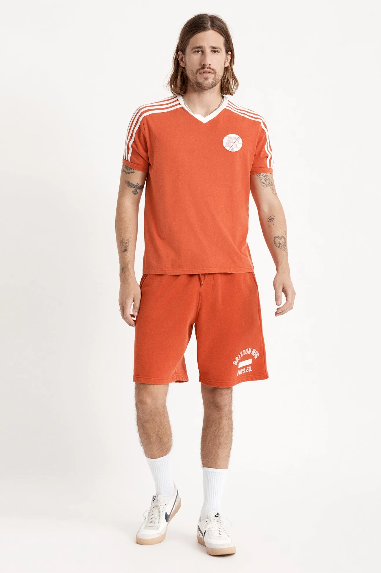 Phys. Ed. Track S/S Standard Tee - Racing Red sold by Brixton product image thumbnail 3