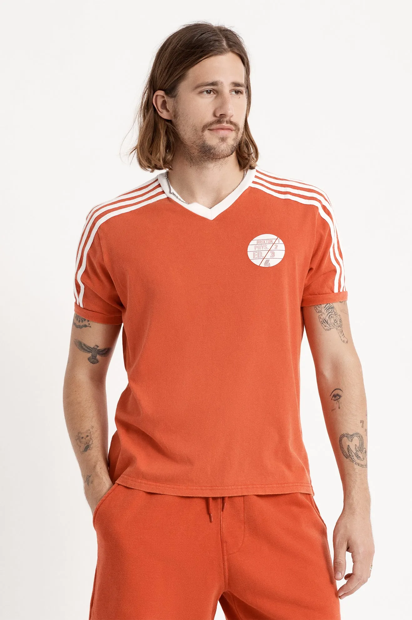 Phys. Ed. Track S/S Standard Tee - Racing Red sold by Brixton product image thumbnail 2