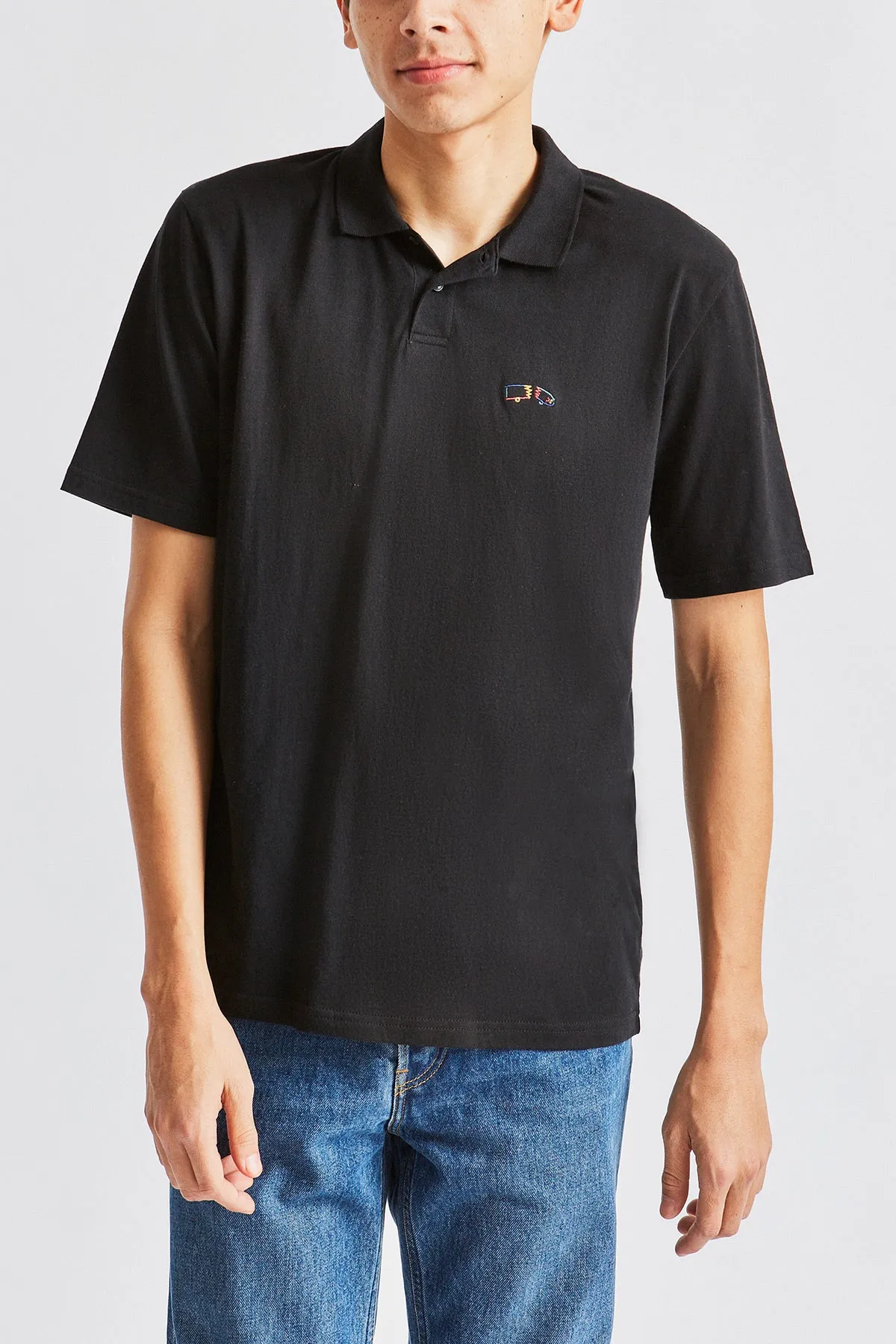 Broke S/S Polo - Black sold by Brixton product image thumbnail 3