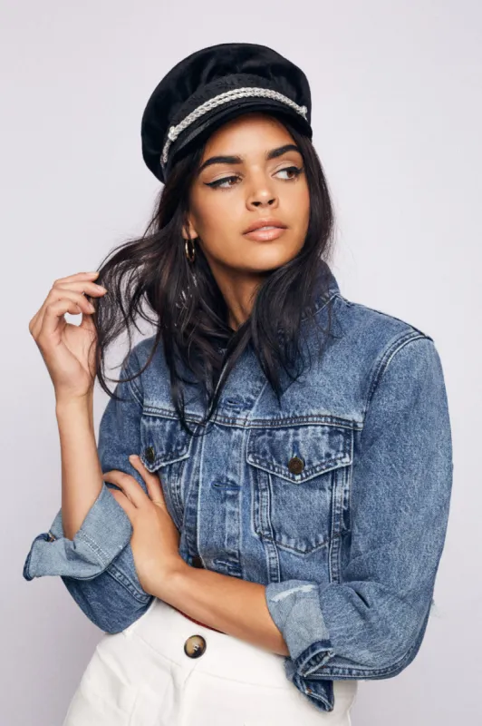 Albany Cap - Black/Silver sold by Brixton