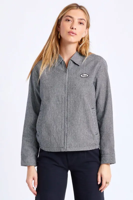 Utopia Jacket - Black/Off White sold by Brixton