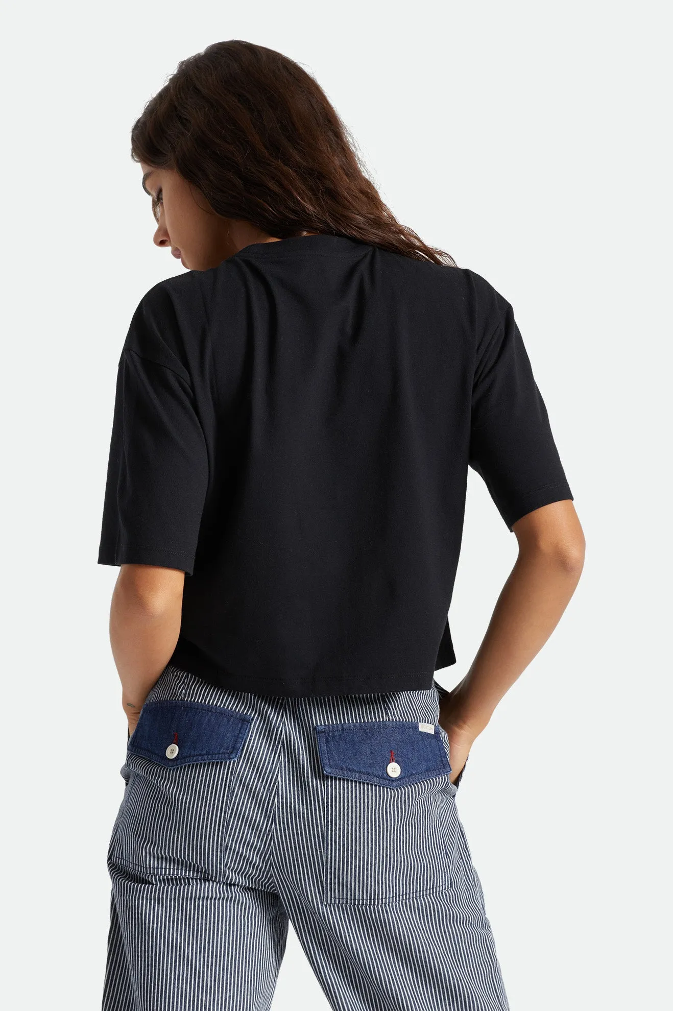 Varsity Cat Women's S/S Skimmer Tee - Black sold by Brixton product image thumbnail 4