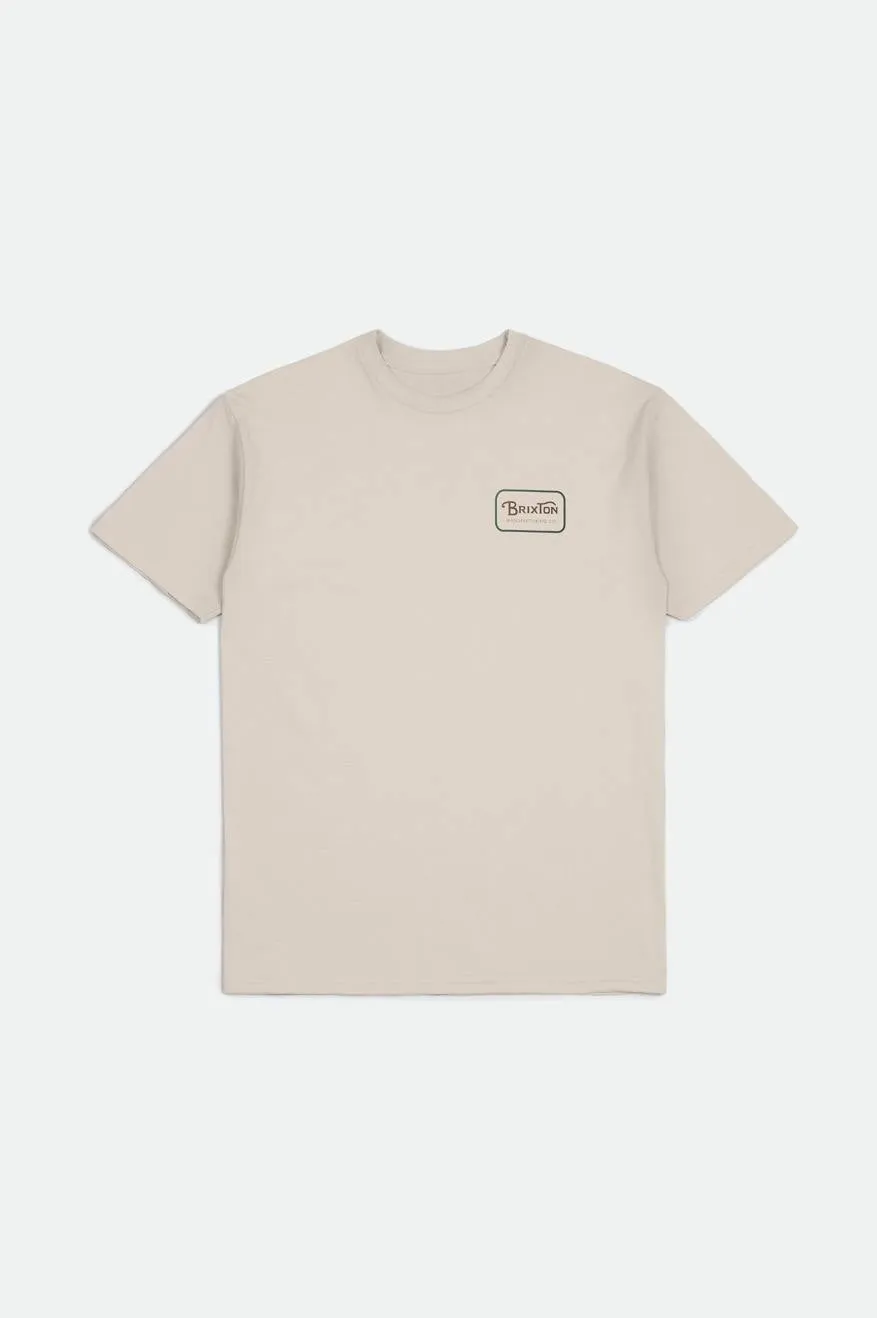 Grade S/S Standard Tee - Cream/Trekking Green/Sepia sold by Brixton product image thumbnail 2