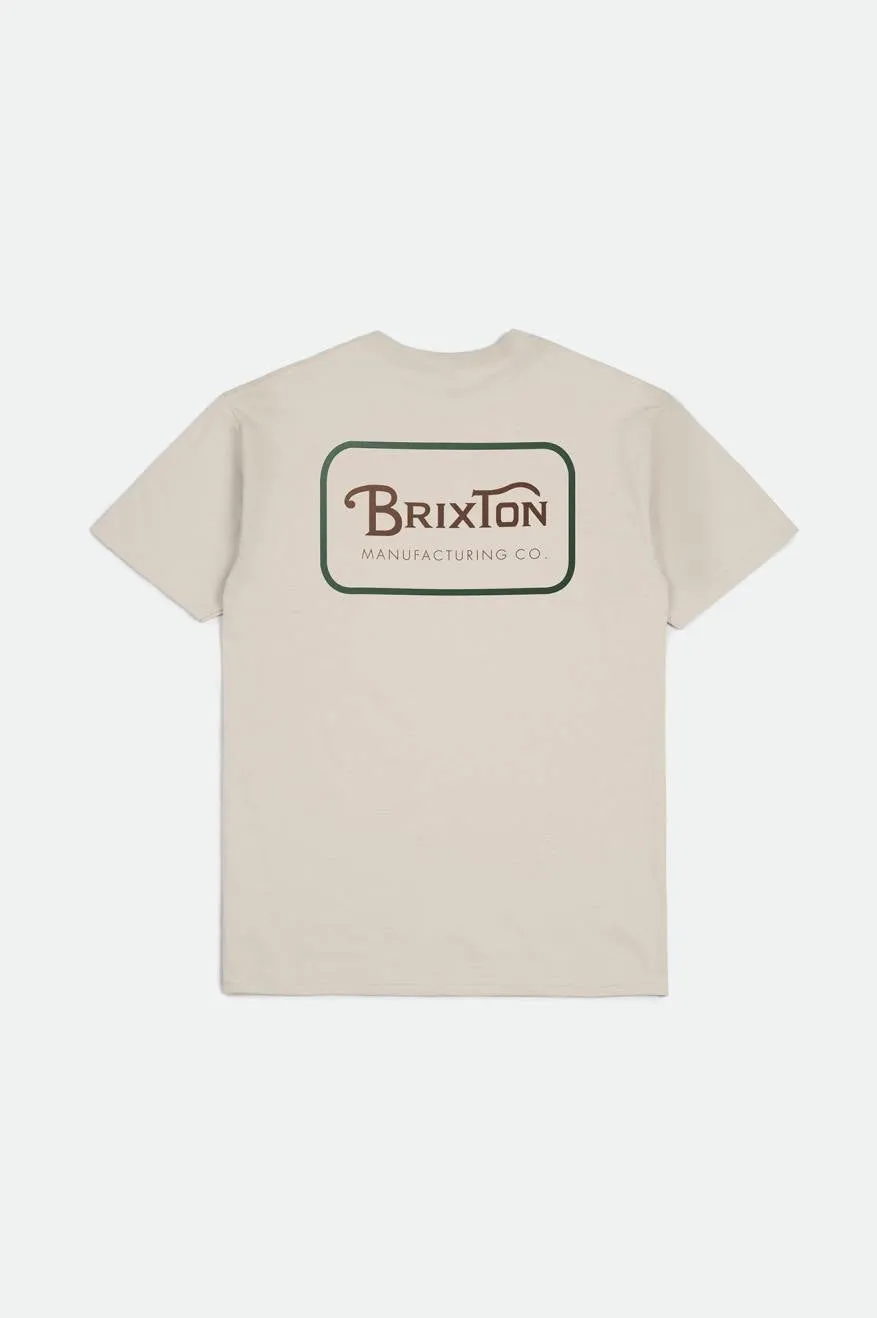 Grade S/S Standard Tee - Cream/Trekking Green/Sepia sold by Brixton