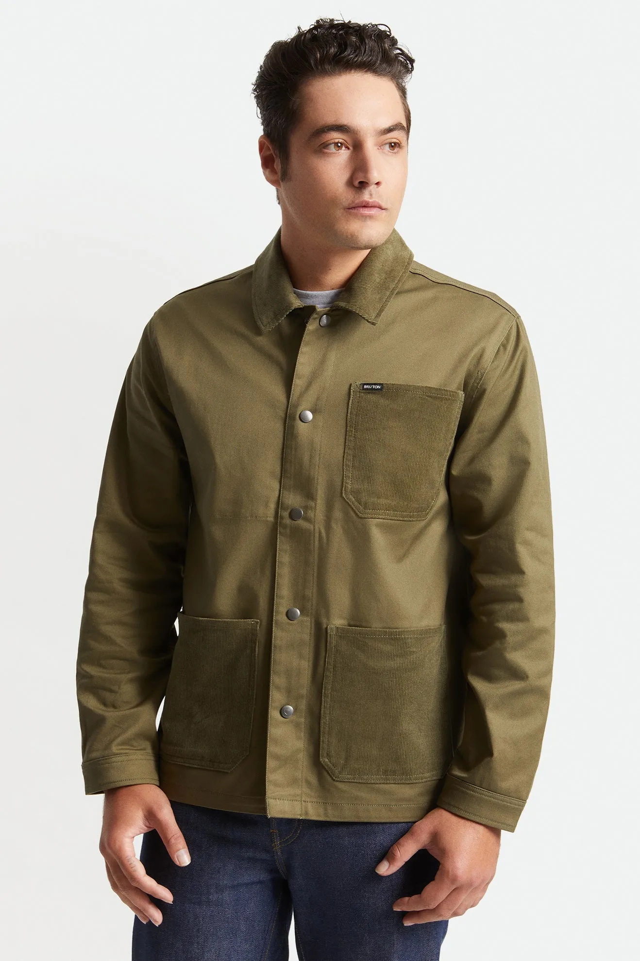 Survey Utility Chore Coat - Military Olive sold by Brixton