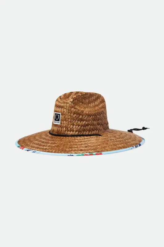 Crest Lifeguard Hat - Copper/Canal Blue sold by Brixton