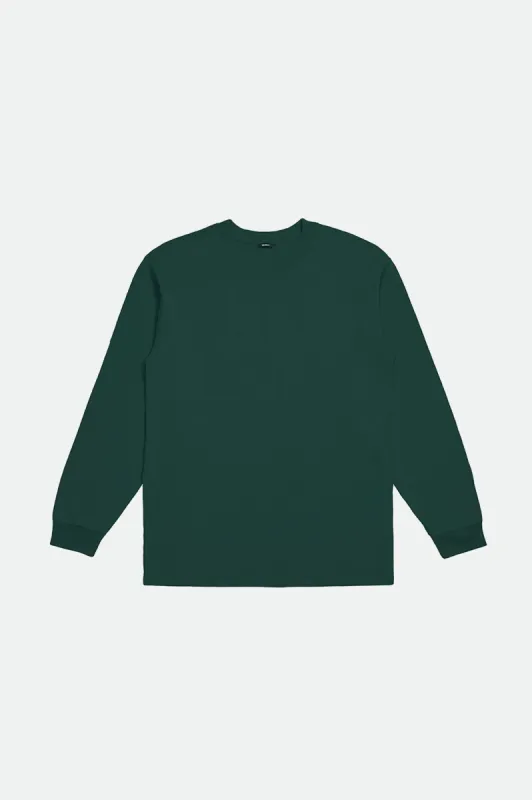 Basic L/S Tee - Silver Pine sold by Brixton