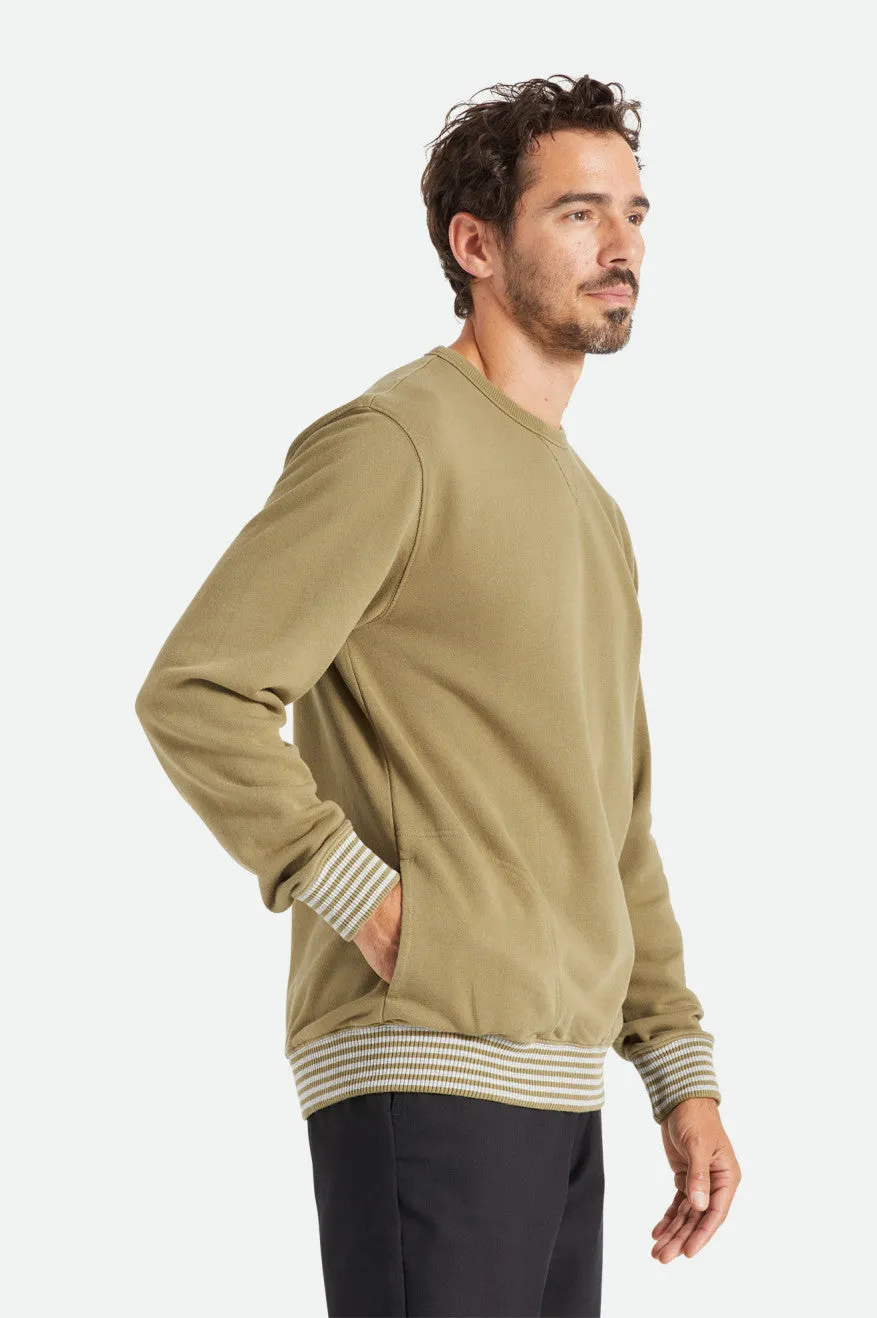 Collegiate Pocket Crew - Military Olive/Heather Grey Worn Wash sold by Brixton product image thumbnail 3