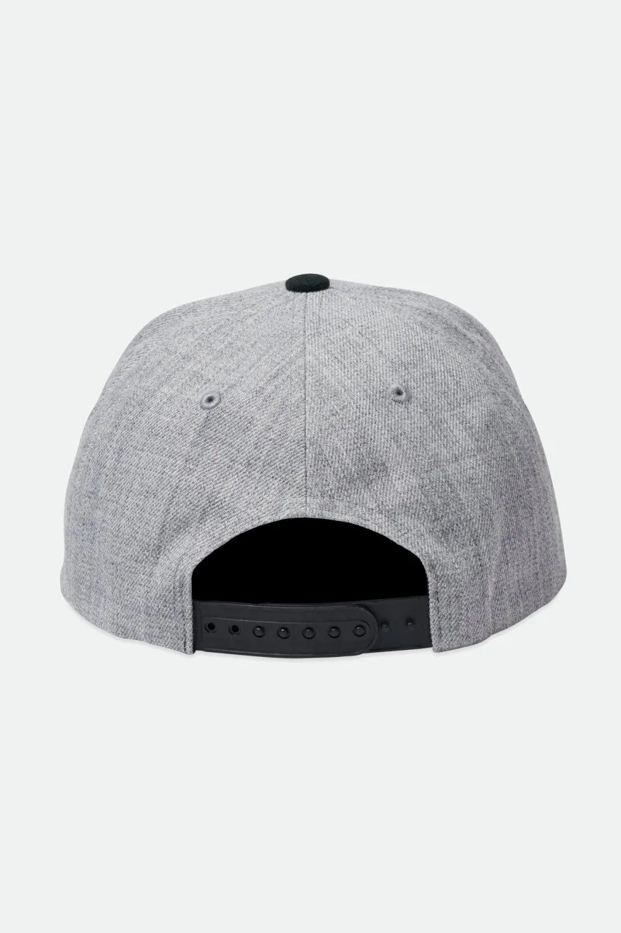 Crest Netplus Snapback - Heather Grey/Black sold by Brixton product image thumbnail 2