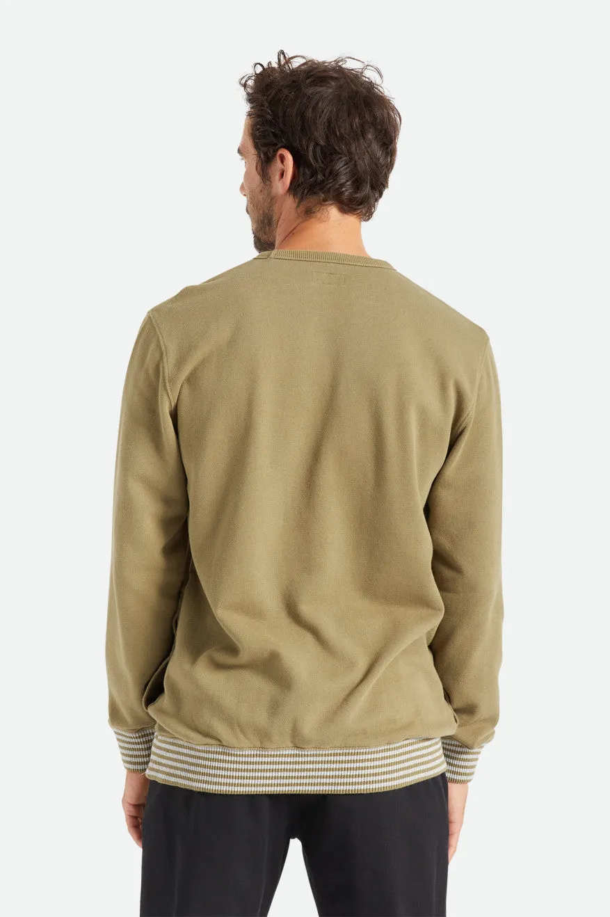 Collegiate Pocket Crew - Military Olive/Heather Grey Worn Wash sold by Brixton product image thumbnail 4