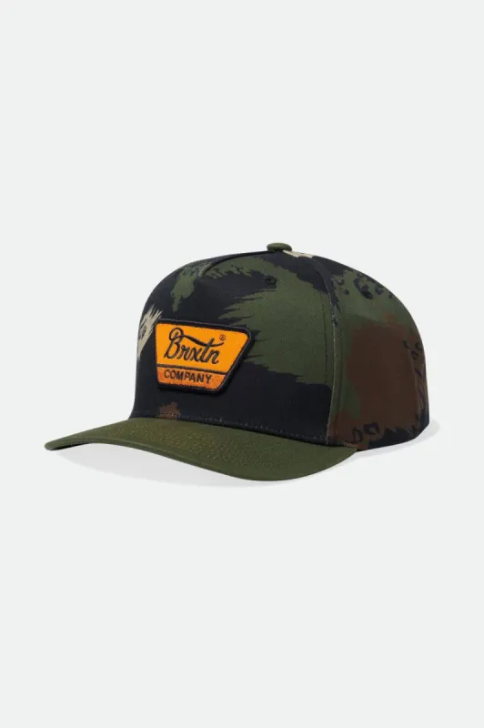 Linwood NetPlus MP Snapback - Camo/Olive sold by Brixton