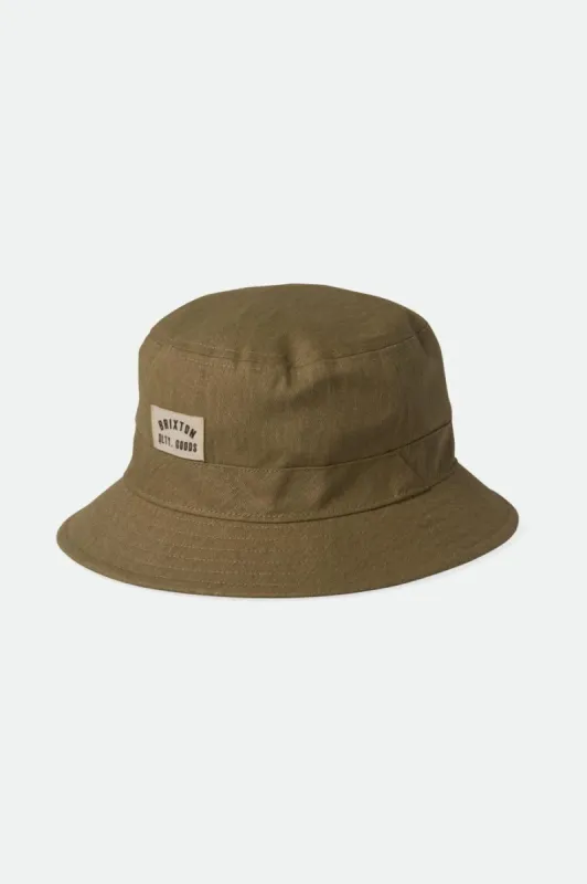 Woodburn Packable Bucket Hat - Sand Sol Wash sold by Brixton